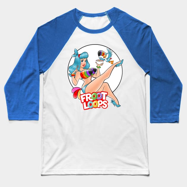 Fruity Pinup Baseball T-Shirt by Becca Whitaker